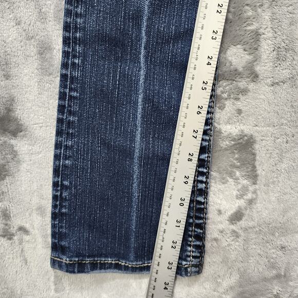 Silver Jeans Womens W25/L33.5* Blue Tuesday 16 1/2" Low Rise Bootcut Stretch - Picture 15 of 16
